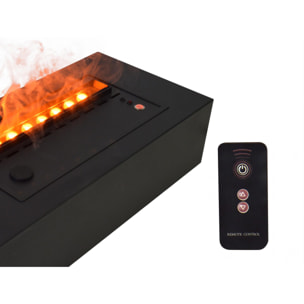 Cheminée décorative à flamme simulée format compact