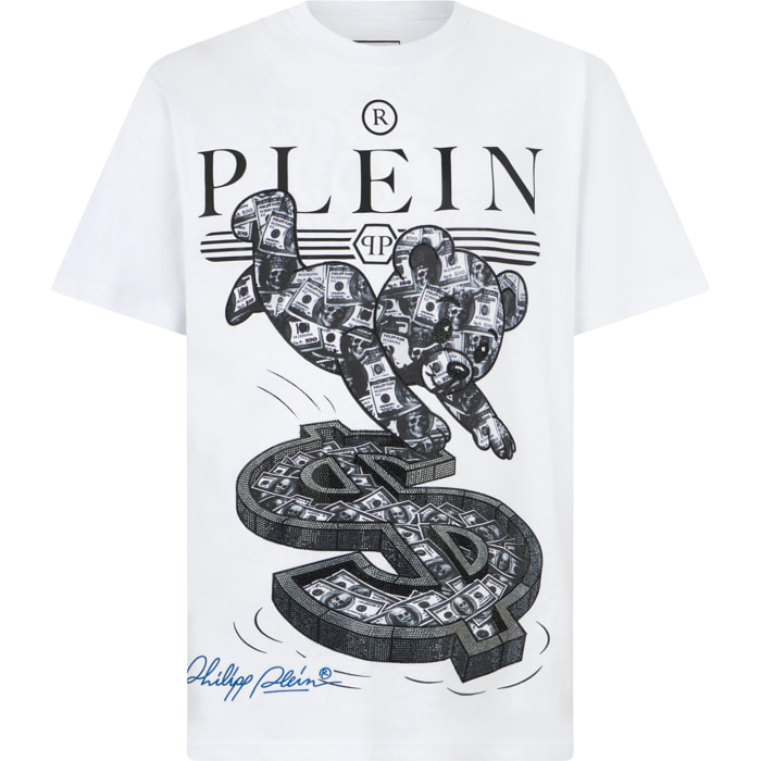 PHILIPP PLEIN Camiseta de cuello redondo y manga corta TEDDY