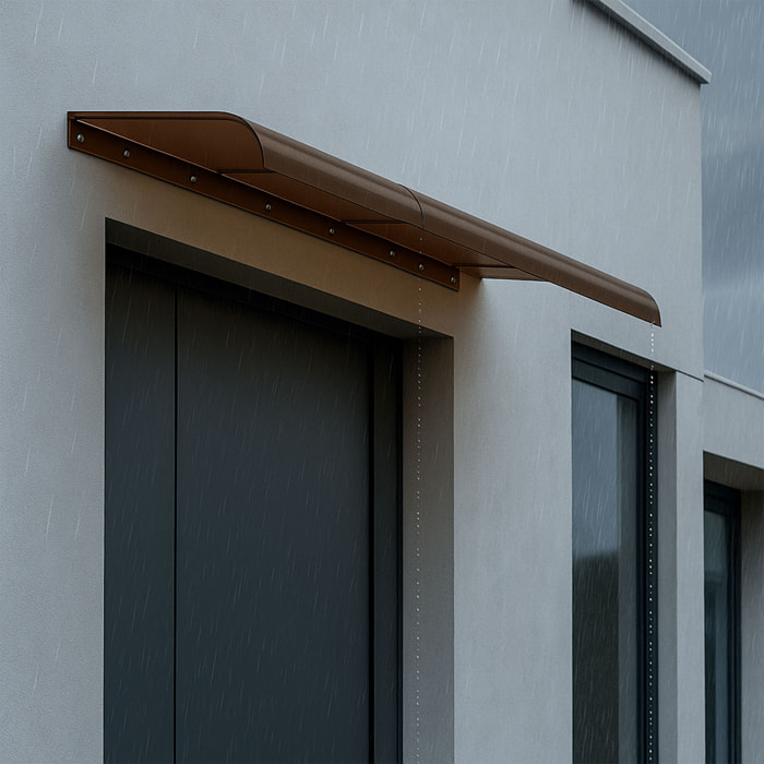 Ame - Pensilina Tettoia 120x40 cm in Policarbonato Fumè