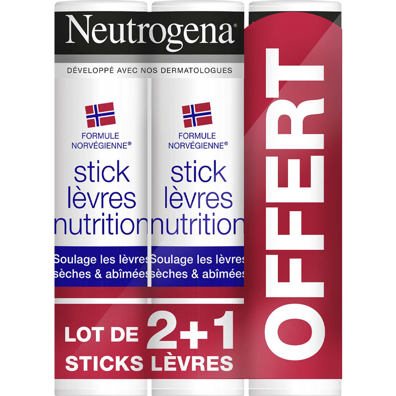 Stick Lèvres - NEUTROGENA® Trio Stick Lèvres Nutrition 3 x 4,8 g