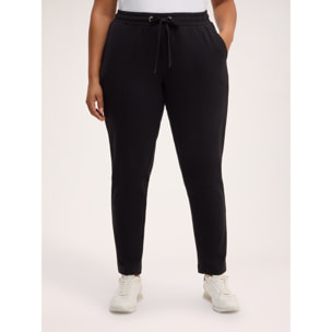 Fiorella Rubino - Joggers in cotone con coulisse in vita - Nero