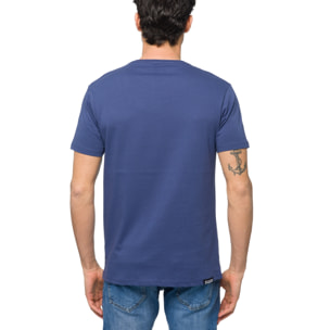 T-shirt in cotone 150 gr Hot Buttered Barrel Colore Blu indigo.
