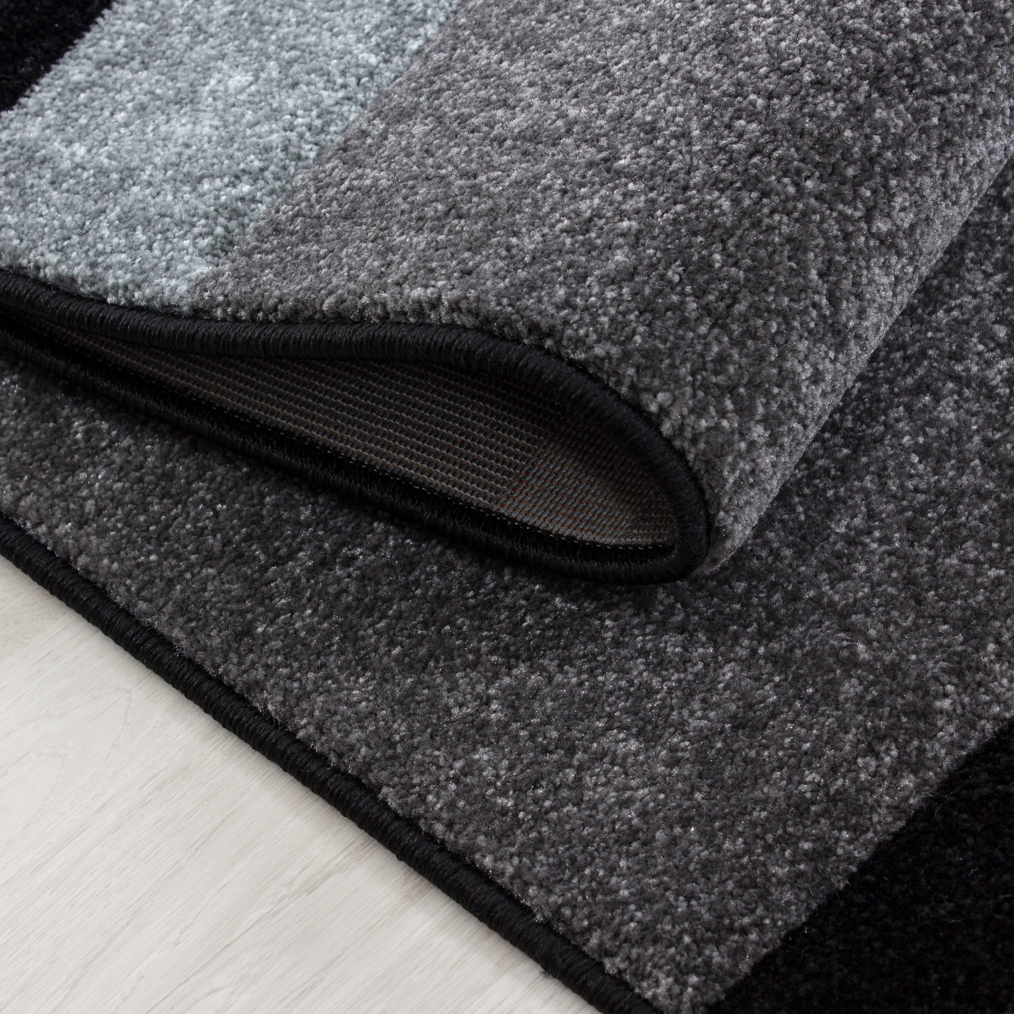 HAWAII - Tapis de salon à motif géométrique gris