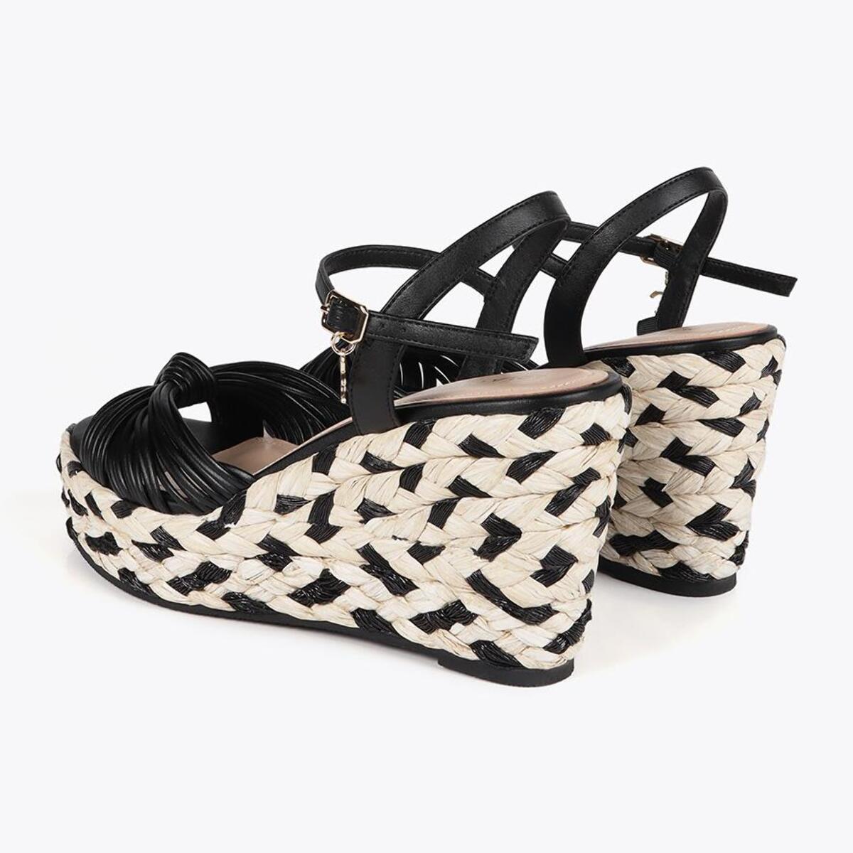 Zeppe plateau con dettaglio intrecciato