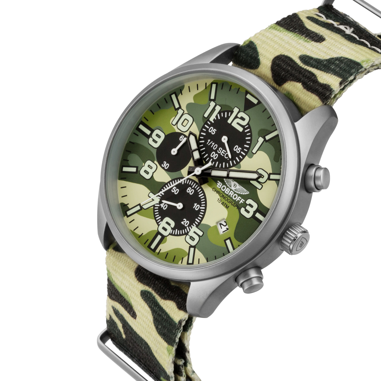 Reloj Bobroff BF0020 Hombre Analogico Cuarzo con Correa de Nylon