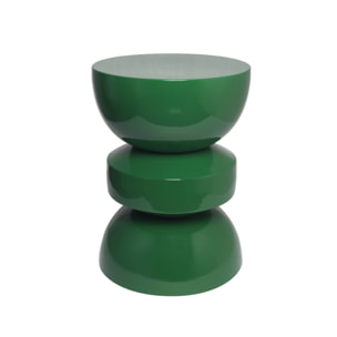 Table d'appoint, bout de canapé, table de chevet métal effet glossy Ø32 x H44,5cm ASSA