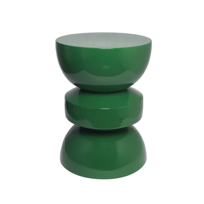 Table d'appoint, bout de canapé, table de chevet métal effet glossy Ø32 x H44,5cm ASSA