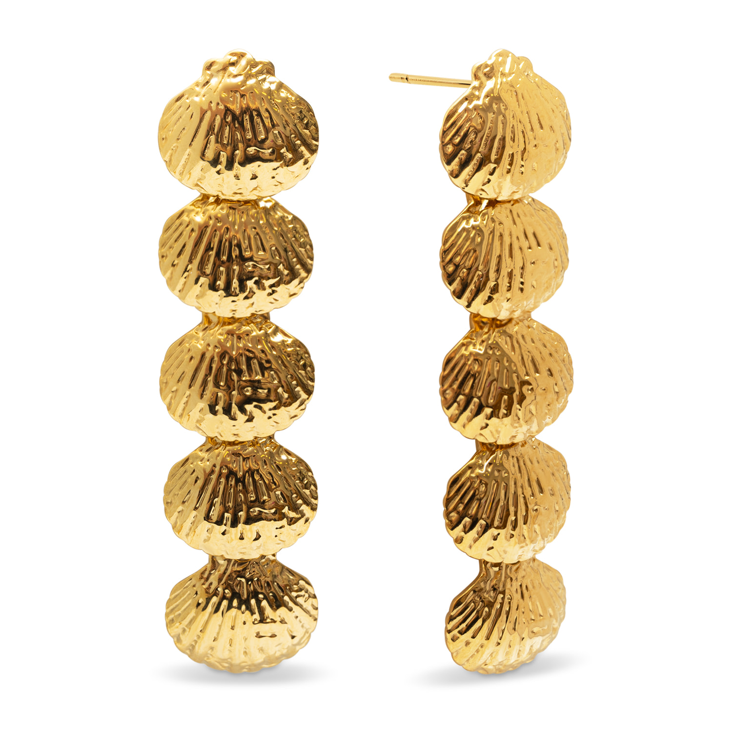 Pendientes Long Maris Acero Baño Oro