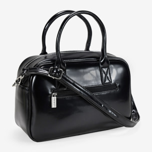 Bolso bowling negro con espejo