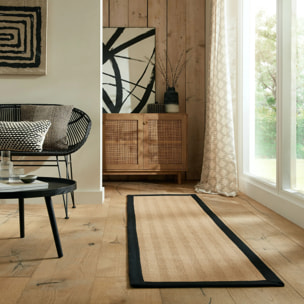 Tapis en jute antiderapant de couloir KIRA