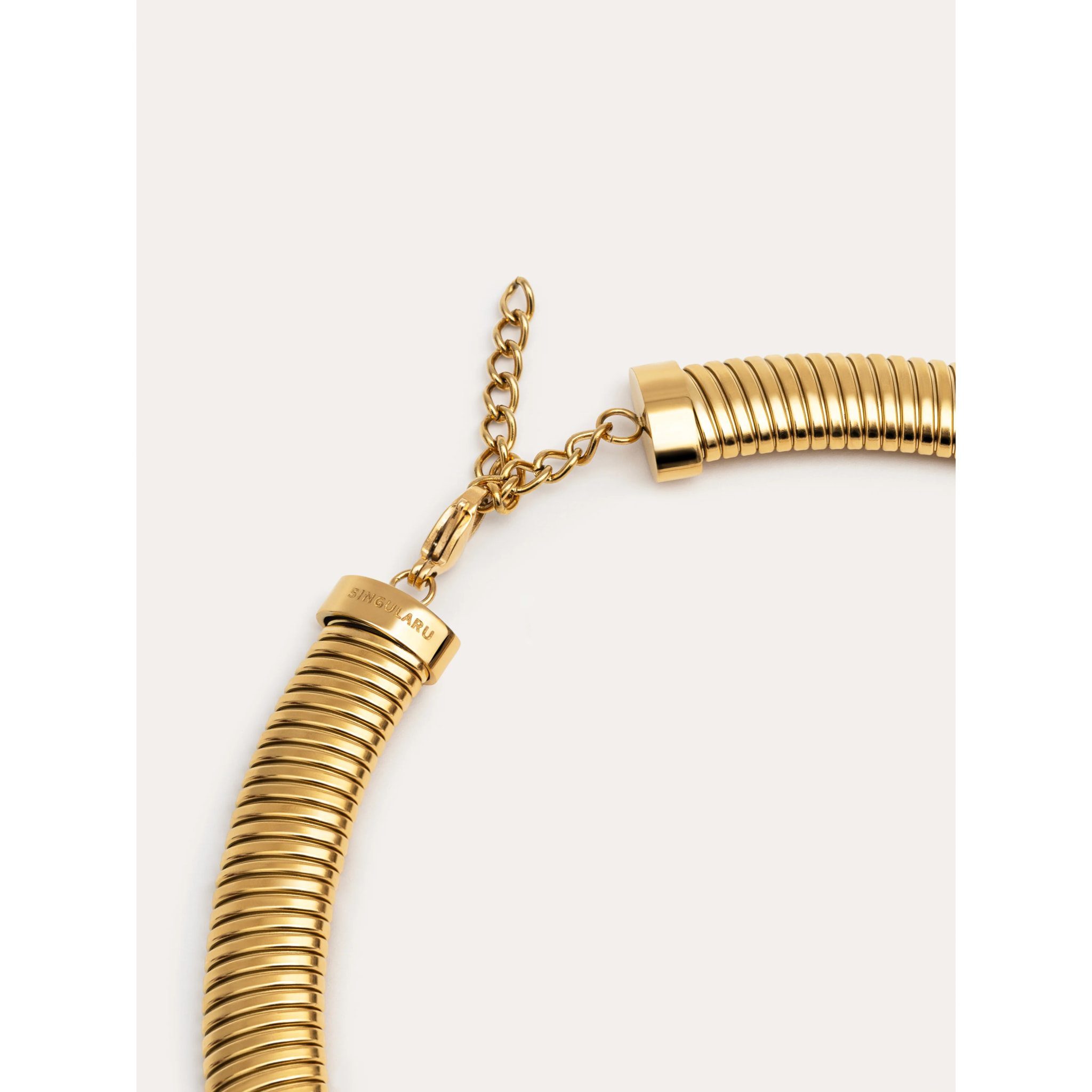 Collar Big Belt Acero Baño Oro