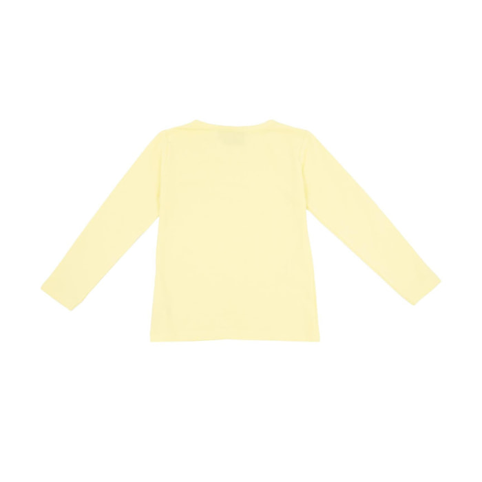 T-shirt da bambina maniche lunghe con logo piccolo Basic