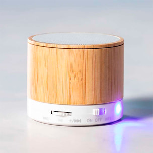 Altavoz nature bambú Conexión Bluetooth. Potencia Sonido 3W. Batería 300 mAh