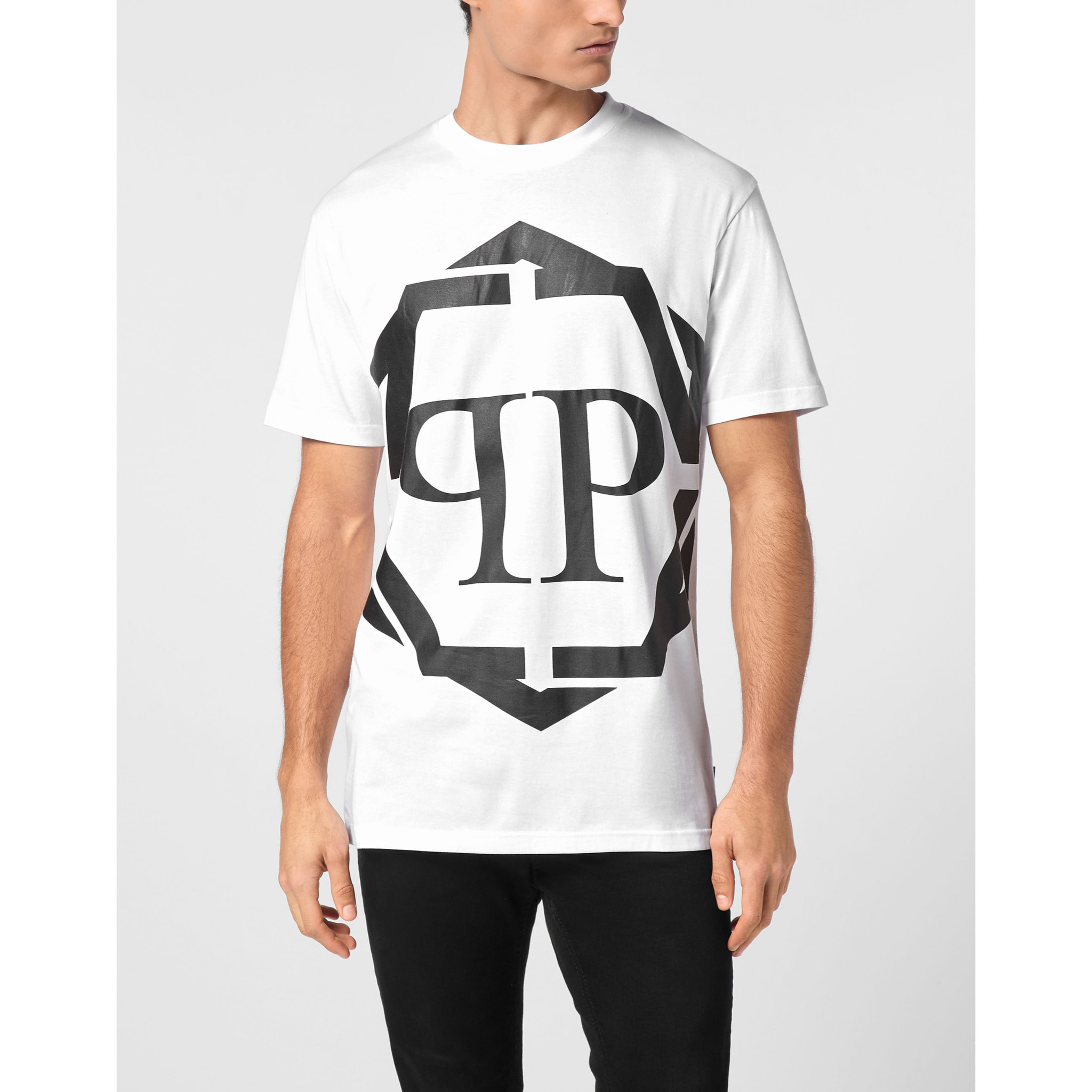 PHILIPP PLEIN T-Shirt Round Neck HEXAGON