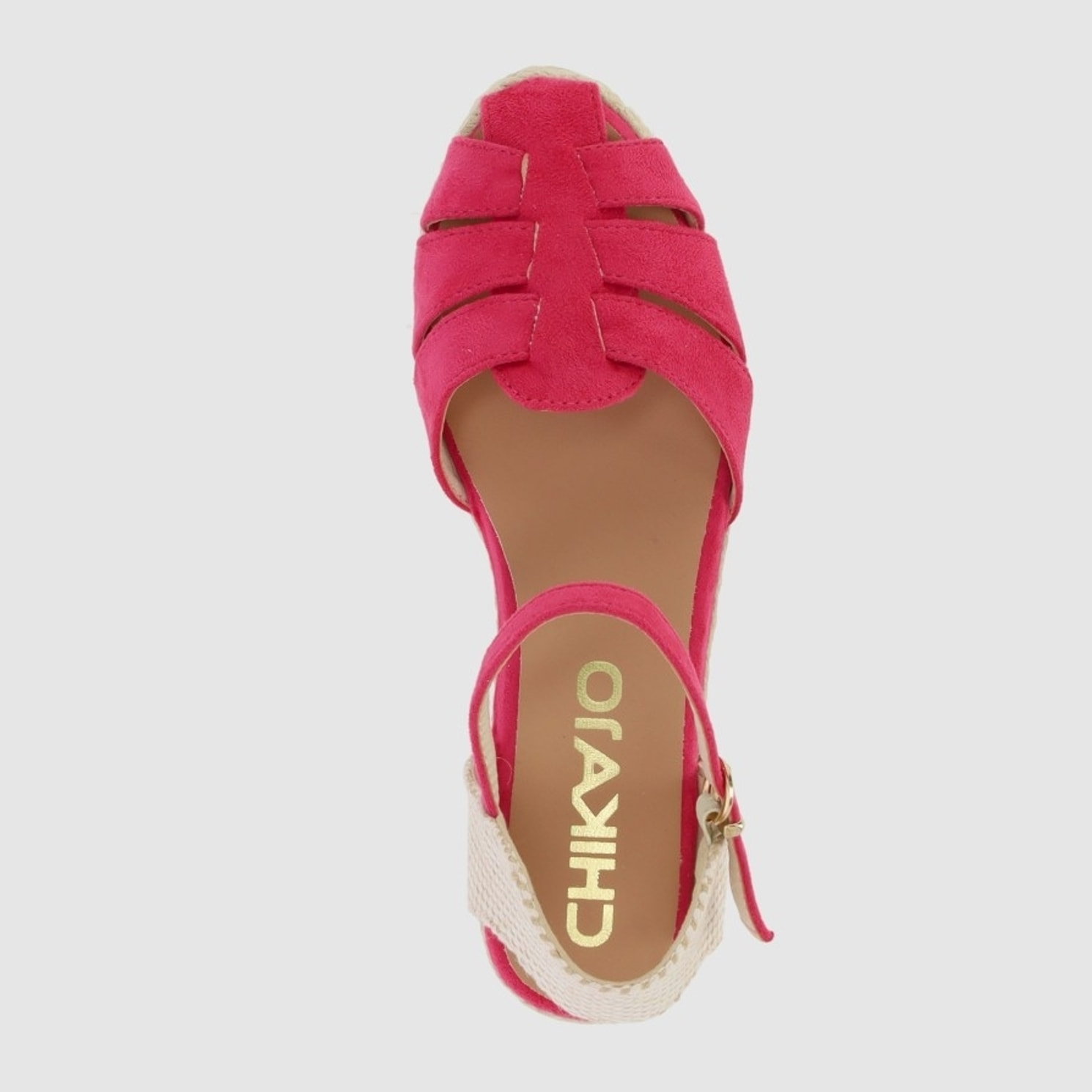 Sandalias de Tejido - Fucsia - Tacón: 5 cm