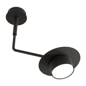 Lampada da parete MIZU in acciaio nero
