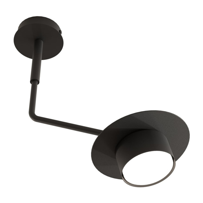 Lampada da parete MIZU in acciaio nero