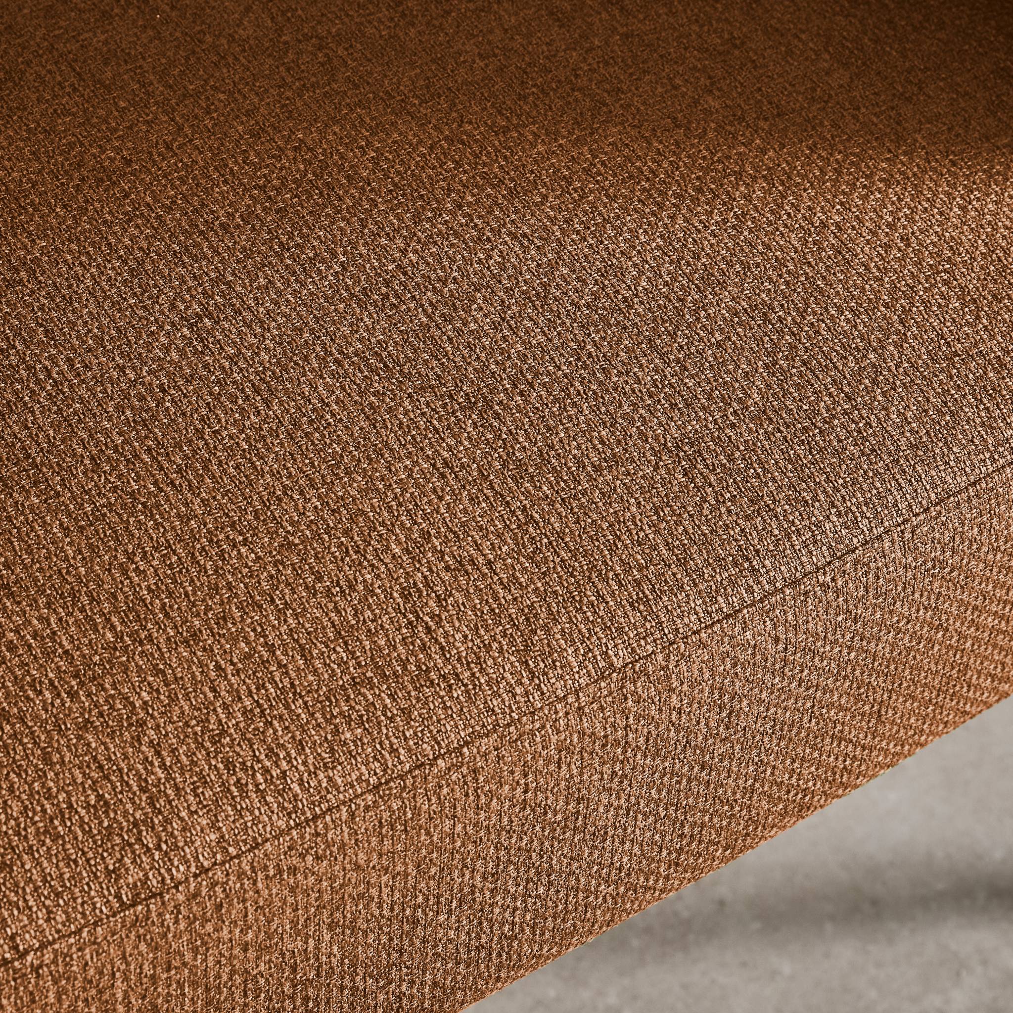 Fauteuil tissu dossier incurvé piétement métal CRISTO