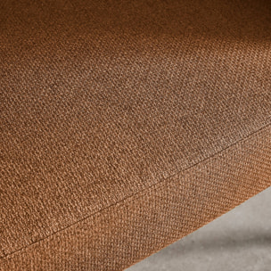 Fauteuil tissu dossier incurvé piétement métal CRISTO