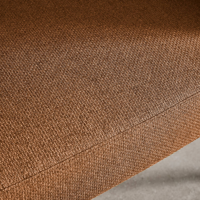 Fauteuil tissu dossier incurvé piétement métal CRISTO