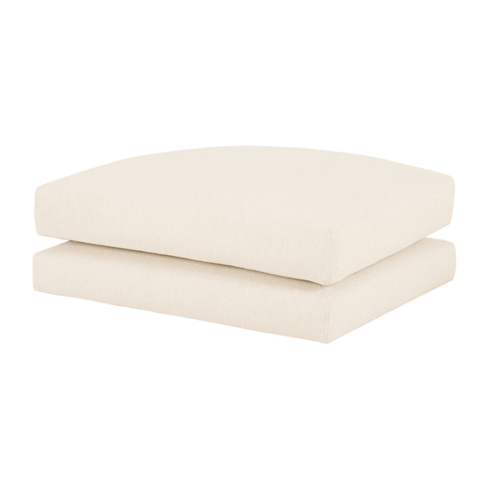 Puf blanco roto de 97x78cm Alto: 36 Largo: 97 Ancho: 78