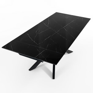 Tomasucci Table extensible MELVIN EVO 120 BLACK MARBLE - NOIR