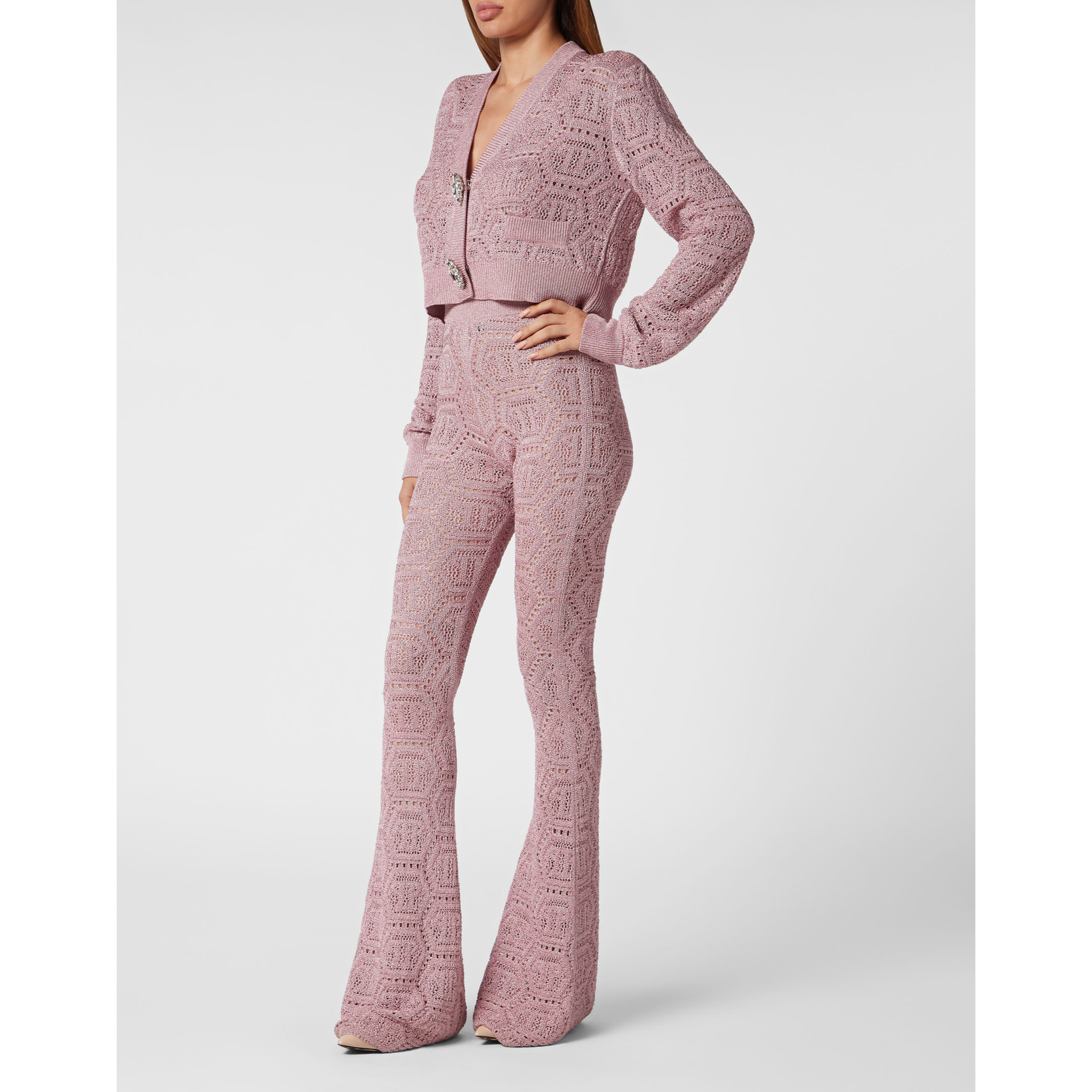 PHILIPP PLEIN Flare Trousers MONOGRAM