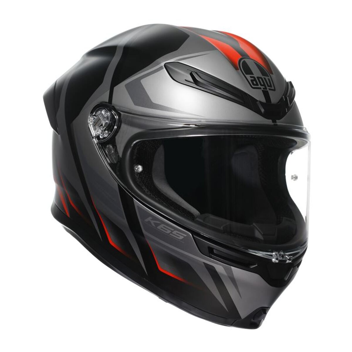 CASCO AGV K6 S AGV E2206 MPLK KARVE MATT BLACK/GREY/RED
