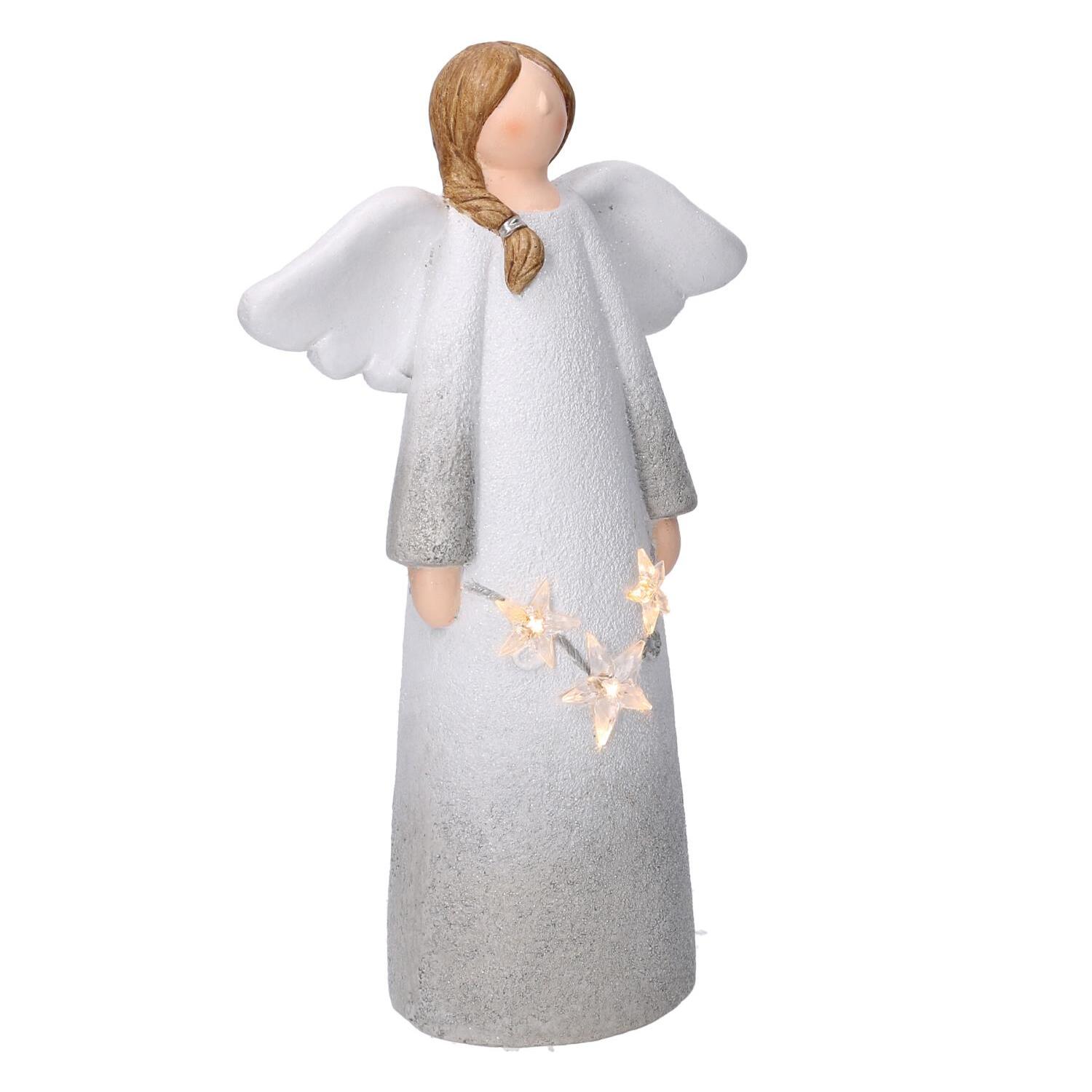 Angelo in resina led bianco cm24x11,5h41