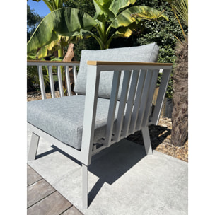 NAPOLI - Salon de jardin 5 places en aluminium