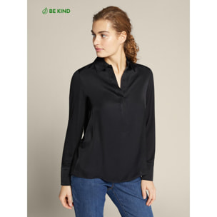 Elena Mirò - Camiseta de viscosa ECOVERO™ - Negro