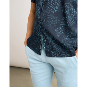 Camisa Manga Corta Azul Marino - Furaira