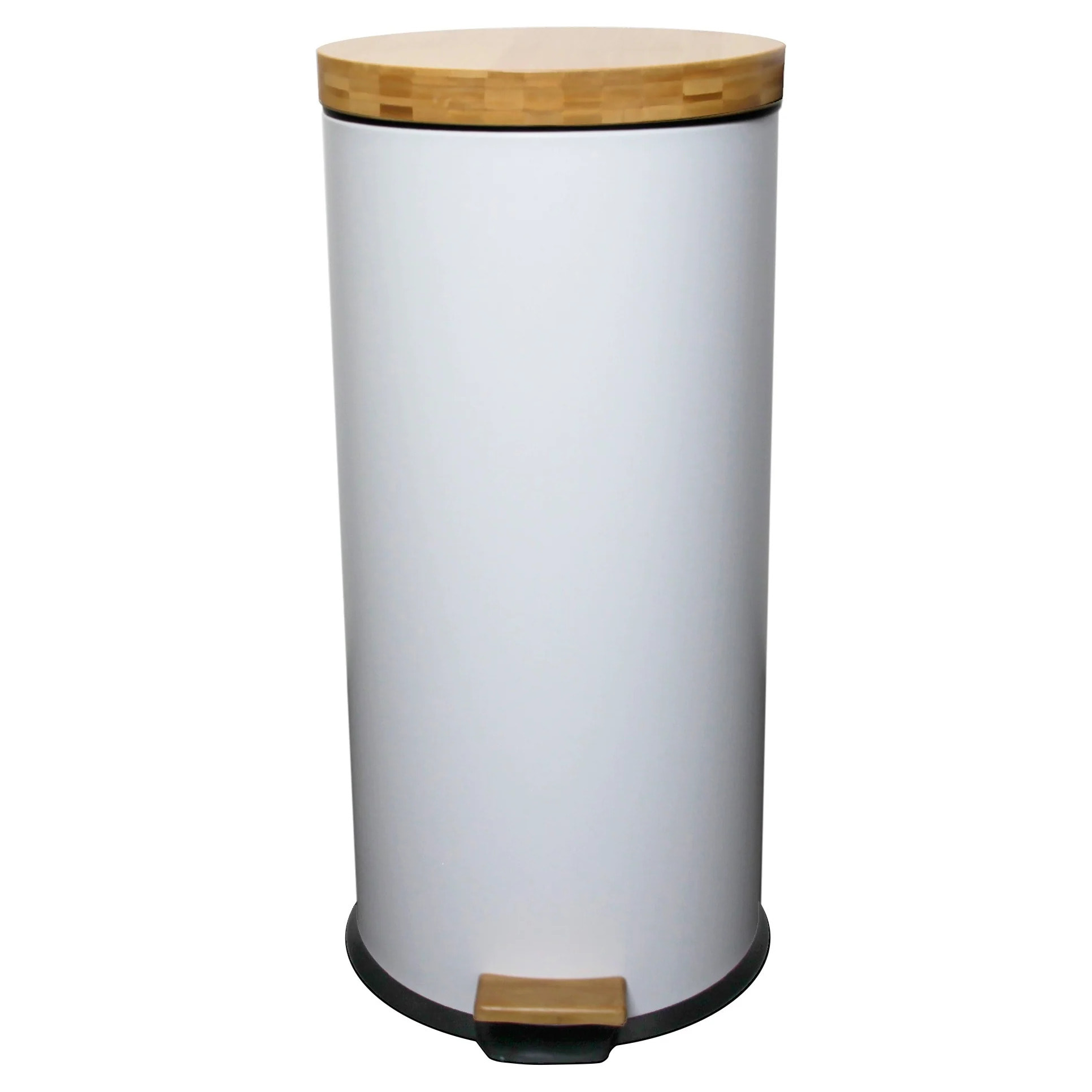 Poubelle à pédale inox FOREST blanc 30L