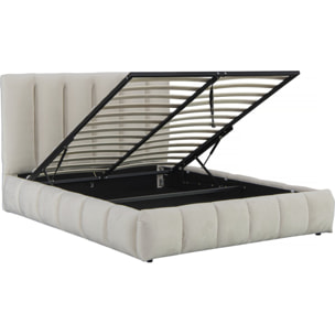 Lit avec coffre "Annie" 160 x 200 cm - Beige