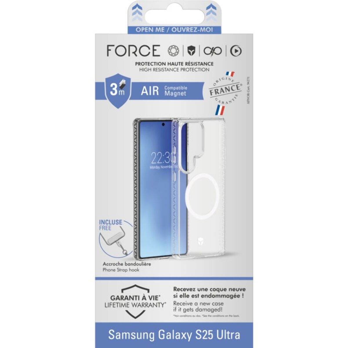 Coque FORCE CASE Samsung S25 Ultra Magnet Transparent