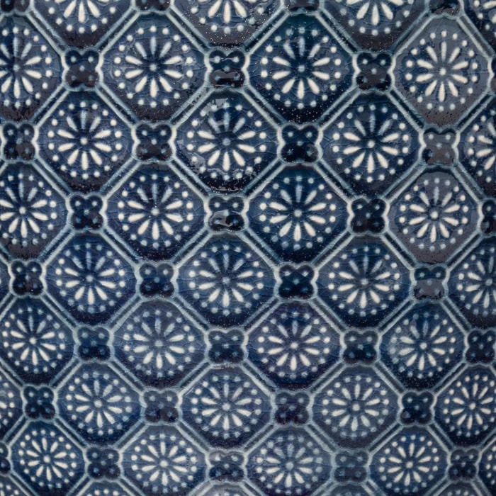 Set de 3 pots fleurs bleu encre D20/25/30cm
