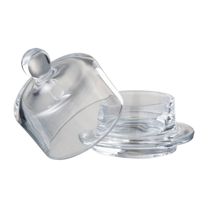 J-Line Pot A Beurre Rond Verre Transparent