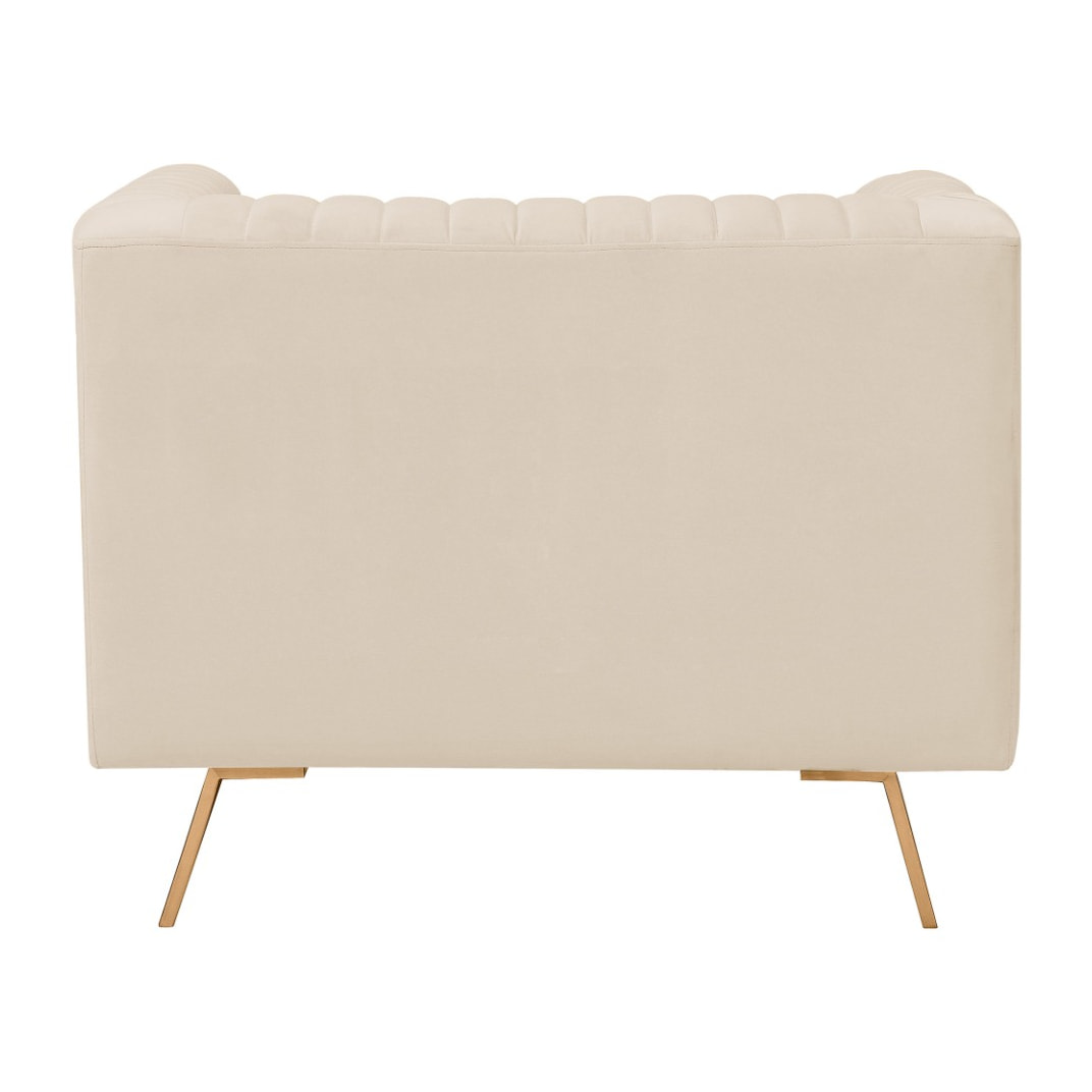 Fauteuil Gatsby en velours beige