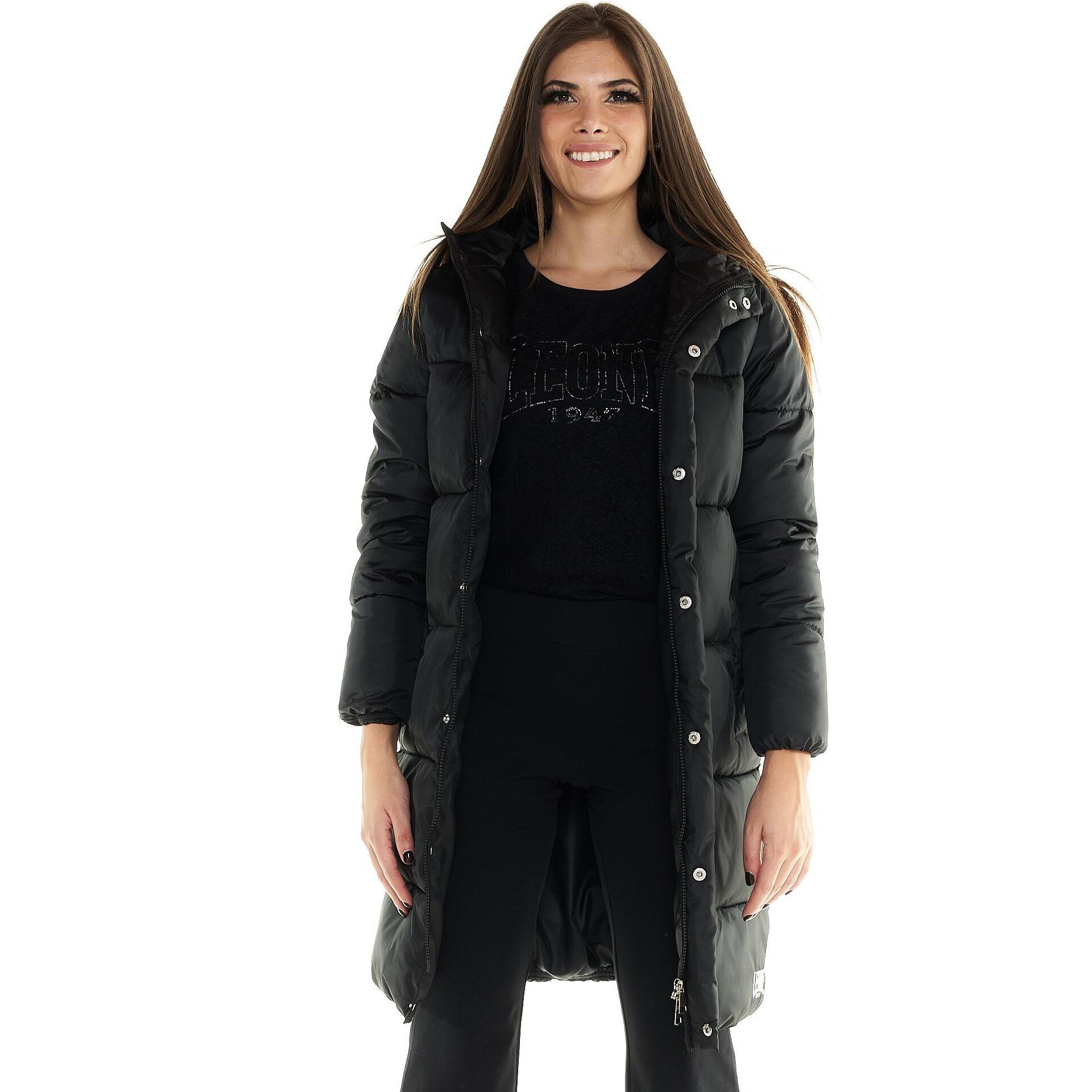 Chaqueta larga de plumas con capucha para mujer Leone 1947 Never Without