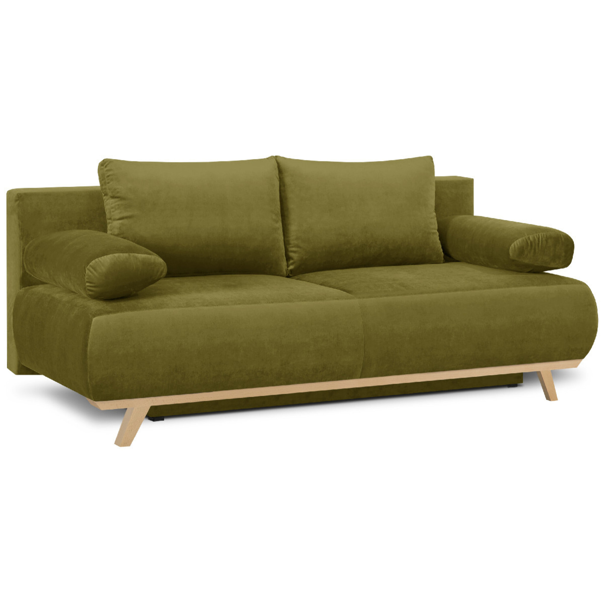 Canapé convertible 3 places en velours - LARIA