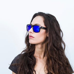 Gafas de sol PALO ALTO VERONA - Lente revo negro brillante y azul