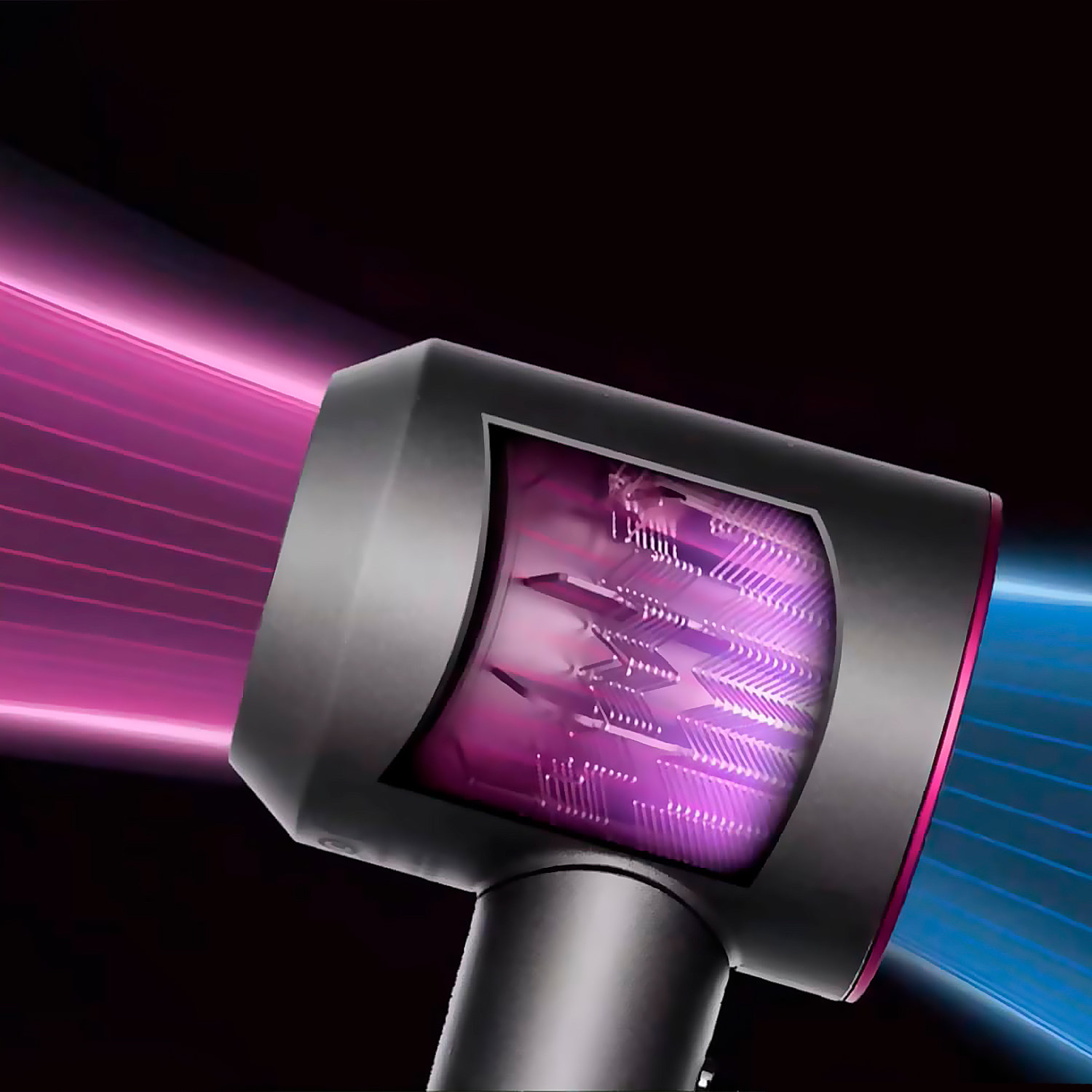 Asciugacapelli ionico con 5 testine, 4 livelli di temperatura e 3 livelli di velocità con 1600W di potenza.