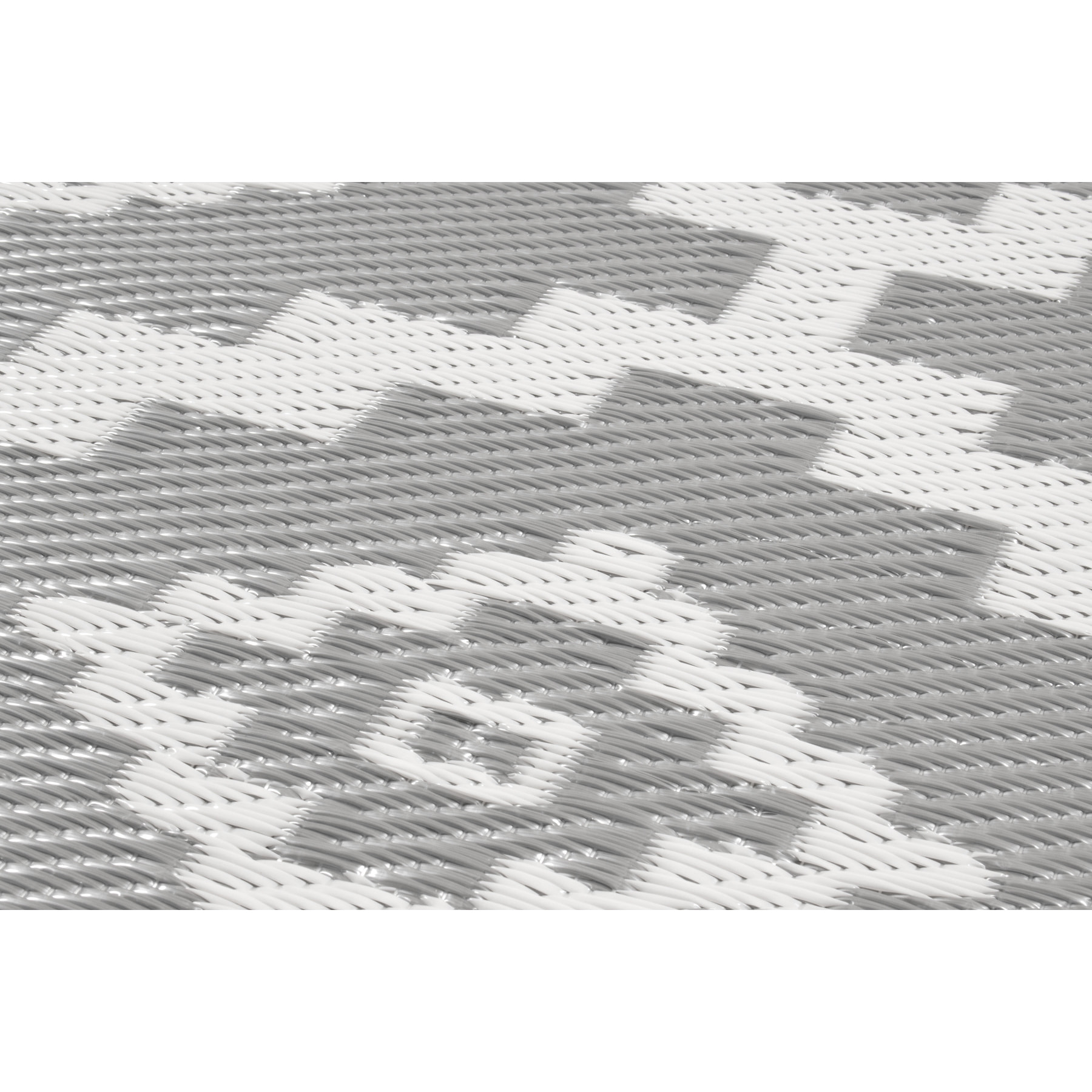 Scoobi - tapis d'exterieur gris et blanc motif graphique