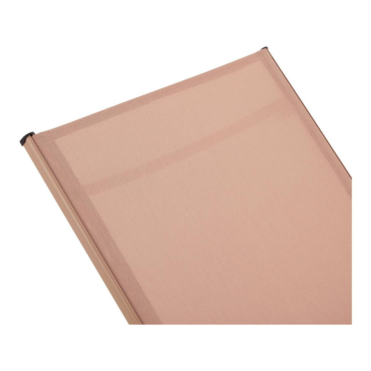 Lot de 2 Bains de soleil en métal avec accoudoirs "Farniente" - Marron
