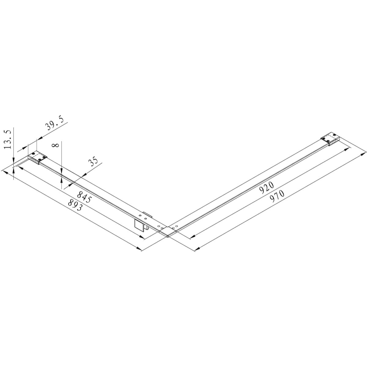 Walk-in Xmotion Bras de montage haute stabilité pour paroi de douche, Chrome (SIKOWIXMZAV1)