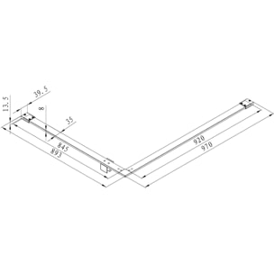 Walk-in Xmotion Bras de montage haute stabilité pour paroi de douche, Chrome (SIKOWIXMZAV1)