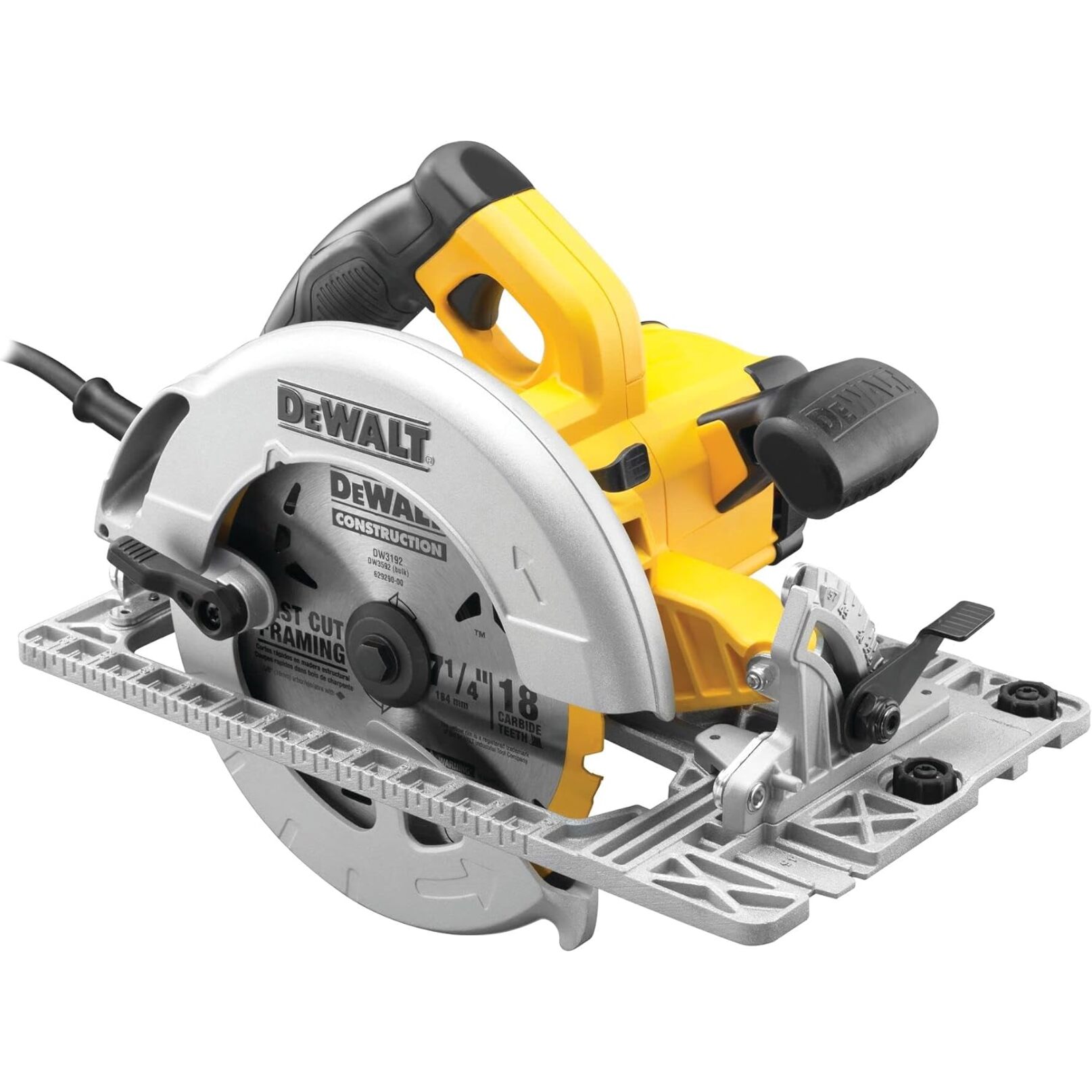 Scie circulaire 1600 W - Ø 190 mm Profondeur de coupe 61 mm - Coffret - DEWALT - DWE576K-QS