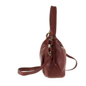 Borsa a spalla da donna Made in Italy - Modello Edera Plus - 100% pelle - 32.5 x 19.0 x 10.0 cm