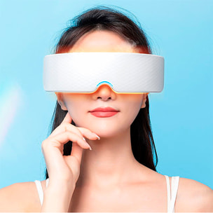 Massaggiatore per occhi 3D con calore e nebulizzazione. Musica locale e Bluetooth, tre modalità di utilizzo e batteria ricaricabile.