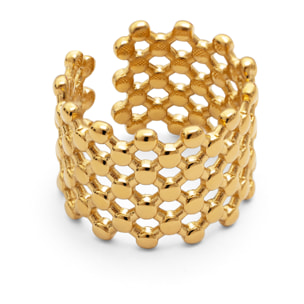 Anillo Mini Bomb Acero Baño Oro